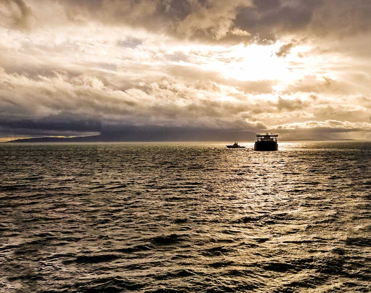 Our Skills And Expertise photo of a ship and tug at sea
